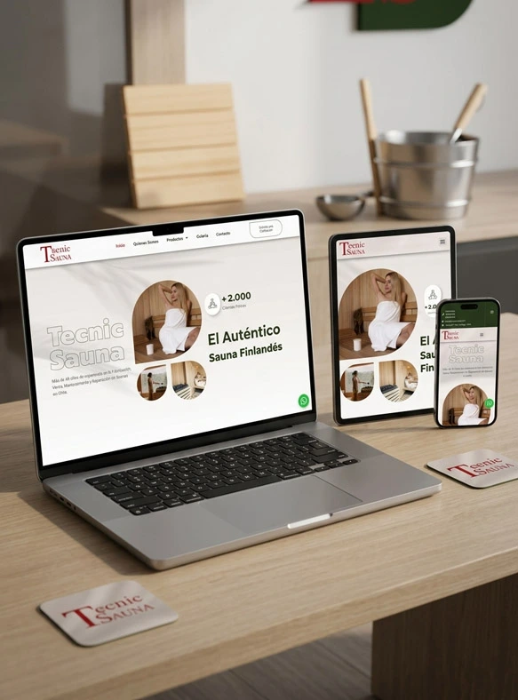Rediseño de sitio web profesional, soporte Web y optimización SEO básica para TecnicSauna